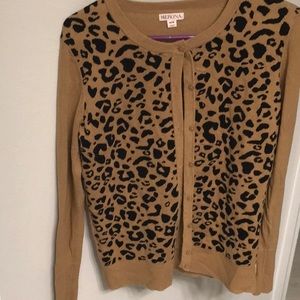 Animal print cardigan!